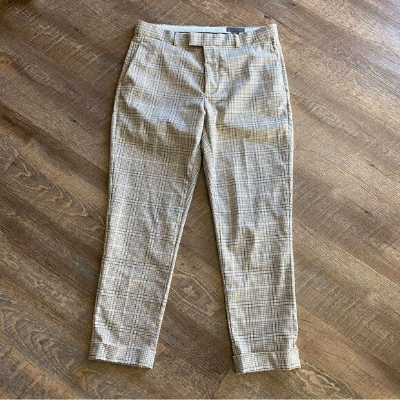 H&M Slim Fit Pants Houndstooth Plaid 33 Regular Men’s Preppy - Picture 3 of 15